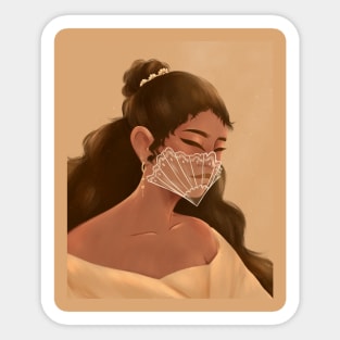 Filipina Mask Portrait Sticker